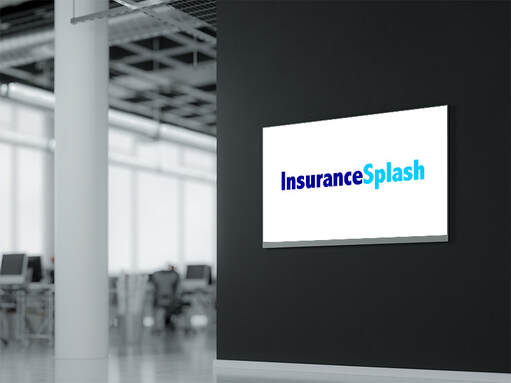 InsuranceSplash logo on Office Wall - Contact InsuranceSplash